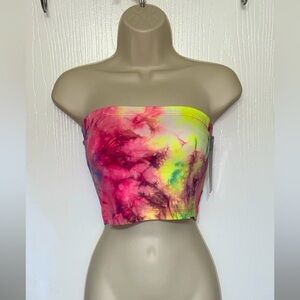 Suzette Collection Tie Dye Crop Tube Top